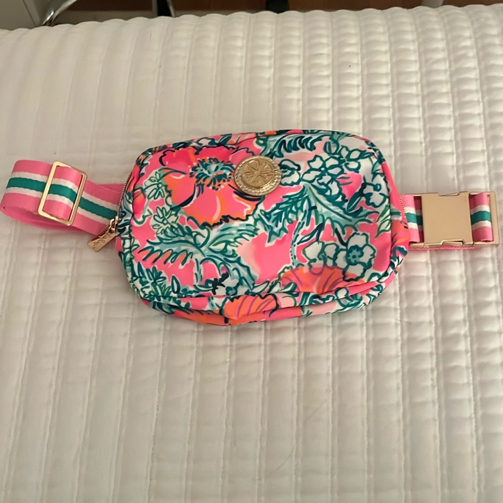Lily Pulitzer Perfect Poppy GWP BELT BAG Waist Fanny Pack Cross Body Sling Pack